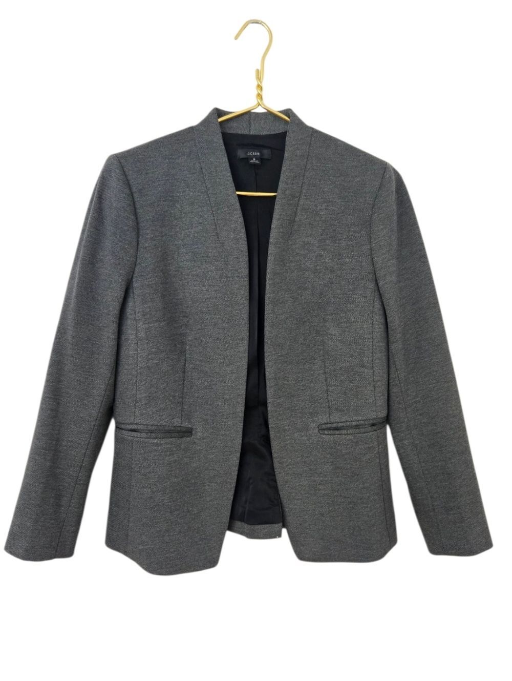 J. Crew Blazer Grey Tailored Tailored Open front Dark Grey Tailored Classic